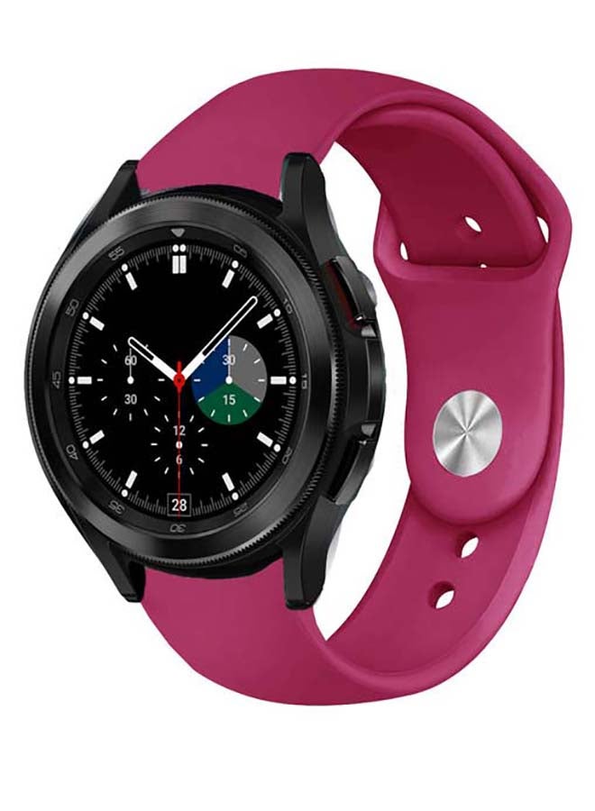 Perfii Solid Silicone Replacement Band for Samsung Galaxy Watch4 42/46mm Pink - Image 2