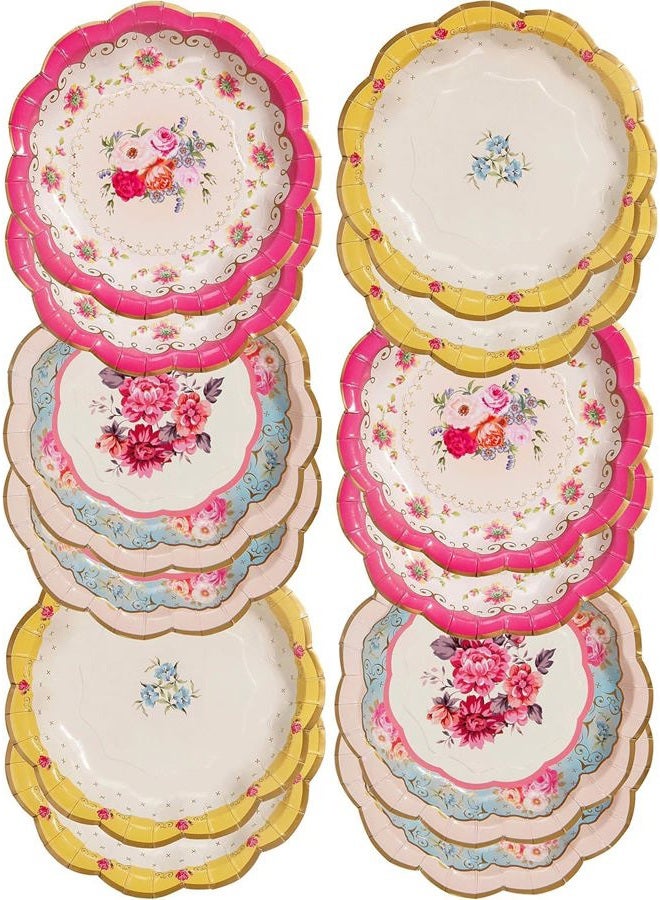 Talking Tables Truly Scrumptious Floral Paper Plates 12-Pieces Set - Image 1