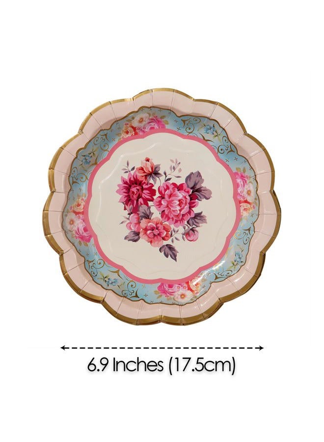 Talking Tables Truly Scrumptious Floral Paper Plates 12-Pieces Set - Image 3
