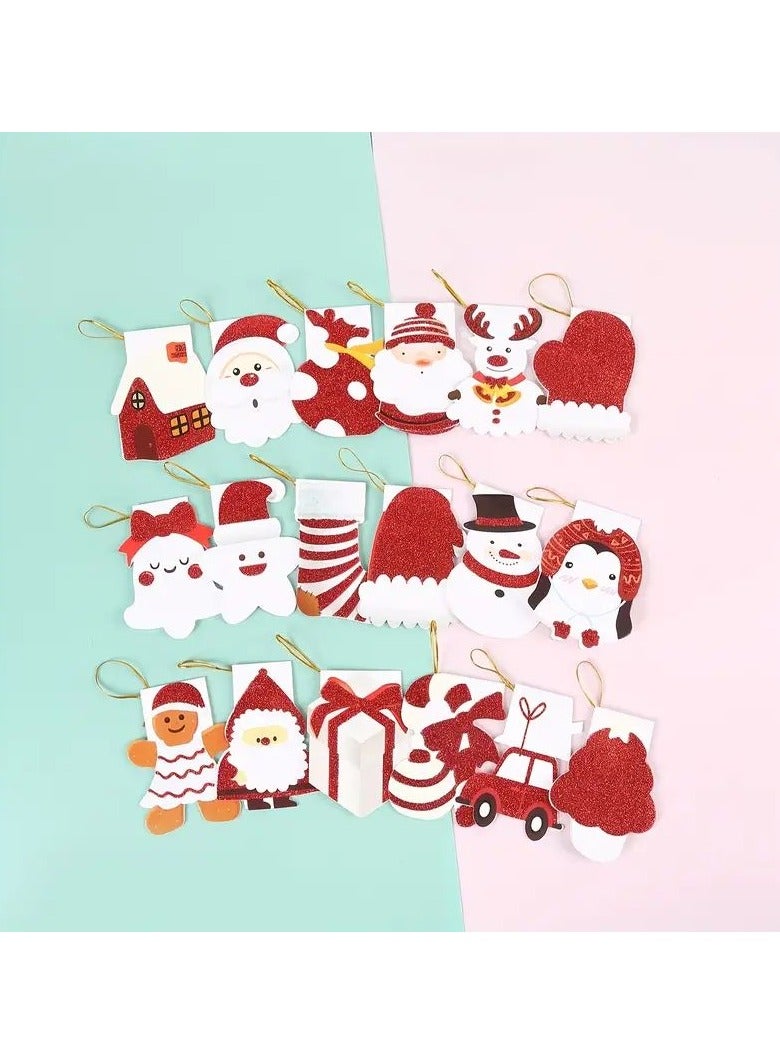 كارت معايدة كريسماس عيدية سانتا وسنومان عيدية لعيد الميلاد عدد 4 - Image 2