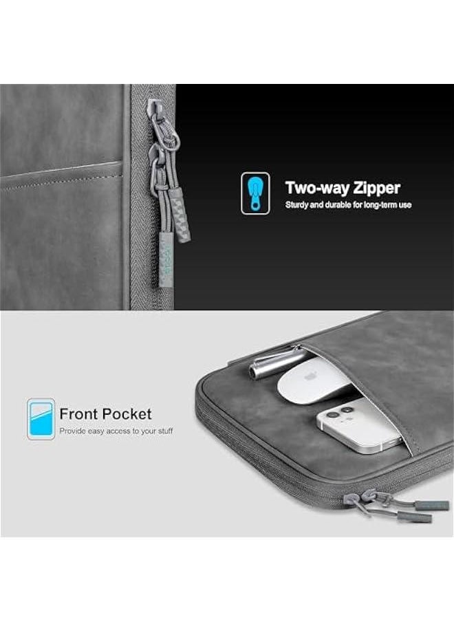 HOOKOR iPad Carrying Case, Padded Protective Travel Tablet Sleeve Bag for iPad Pro 11, iPad 10.9 (10th Gen), iPad Air (5/4th Gen), Galaxy Tab S9/S8 (Grey (PU), 9-11 Inch)  - Image 2