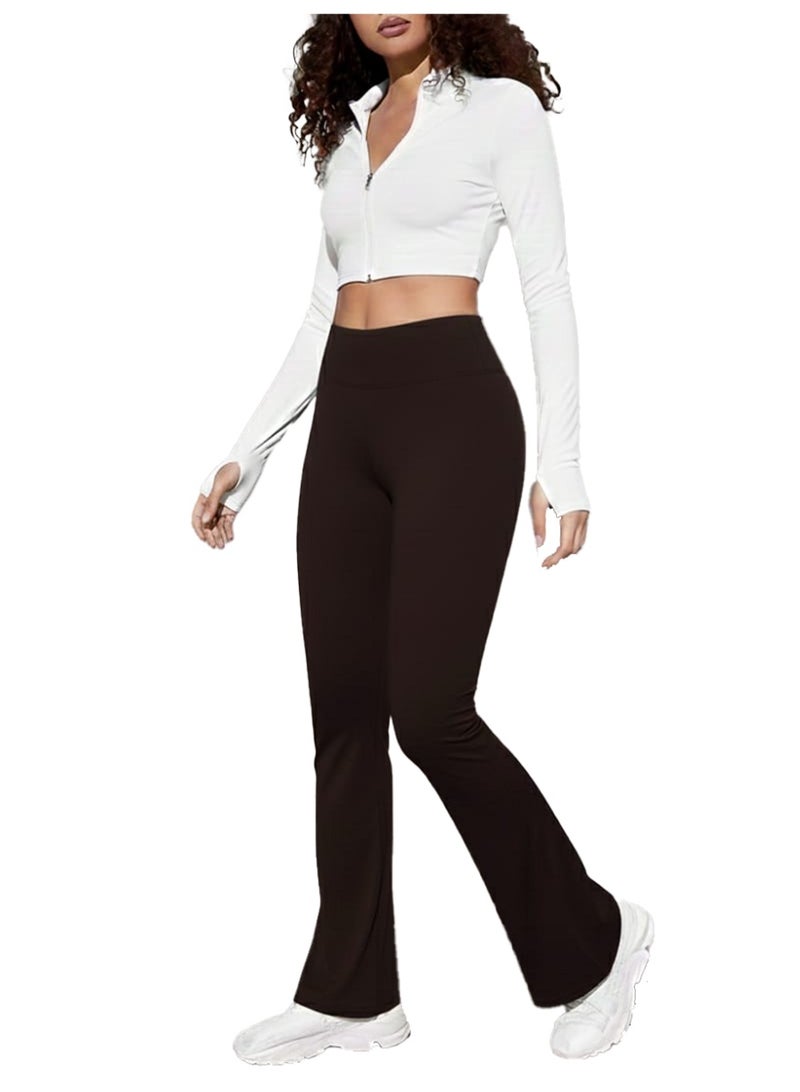 Nileton High Waist Sportswear Leggings Pants Wide Leg - Image 3