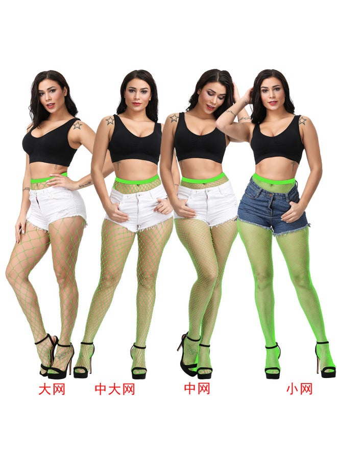 European And American Super Elastic Large Net Fishnet Stockings Toe Encrypted Net Pantyhose Internet Celebrity Trendy Socks