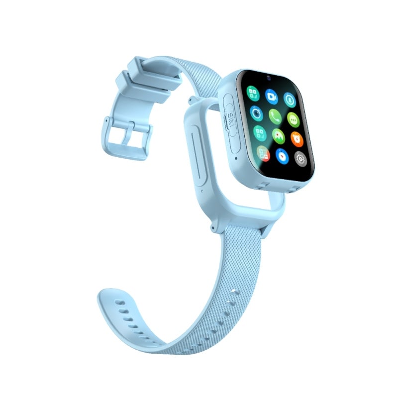 4G Kids Smart Watch: Blue IPX7 Waterproof, 7-Day Standby - 5 UI Interactions, Flashing Shell, HD Video Call GPS Positioning Watch for Children Safety & Daily Use - Image 1