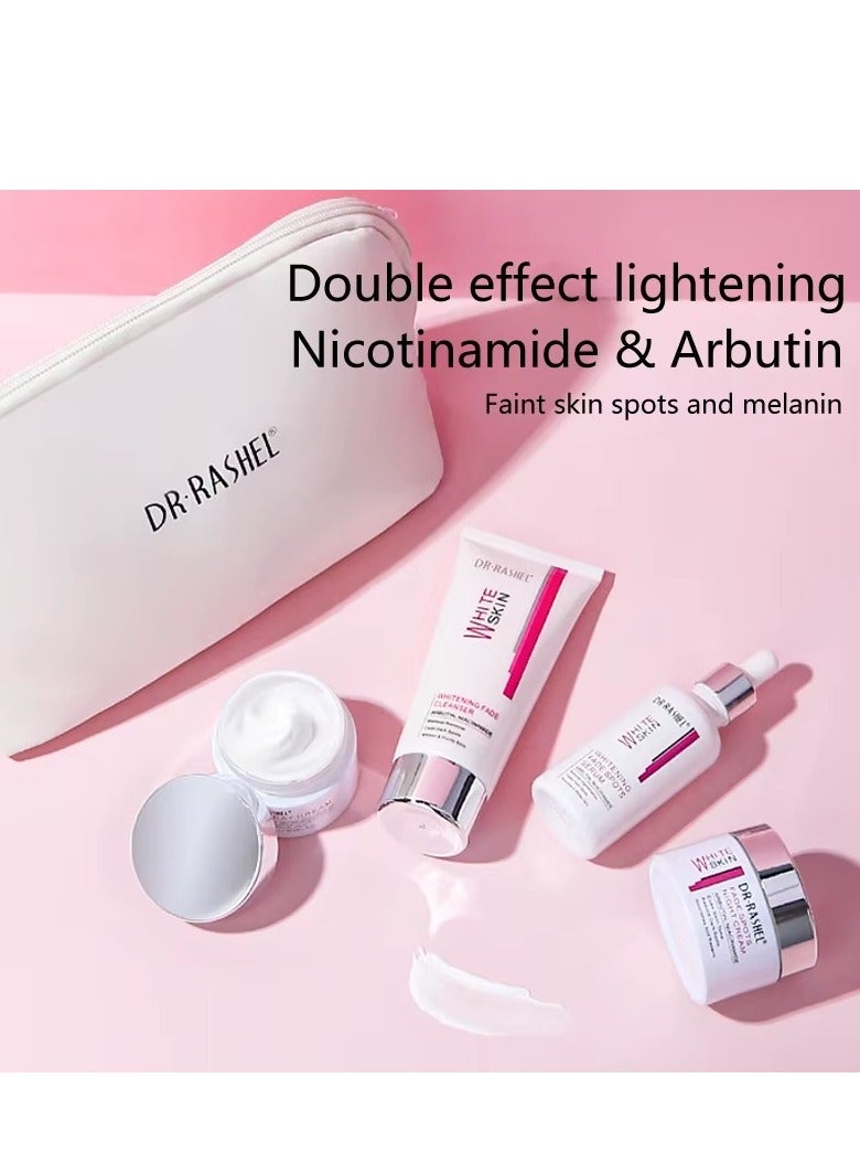 DR.RASHEL BEAUTY ELIXIRS White Skin Whitening Fade Spots Skin Care Set with Whitening Serum Cleanser Day Cream Night Cream and Free Whitening Soap - Image 5