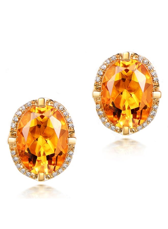 KUYING Temperament Inlaid Diamond Gemston Crystal Earrings With Hooks And Studs