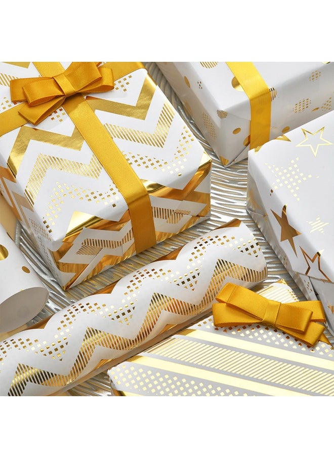 Zeemey 8 Sheets Gift Wrapping Paper With Accessories,Holiday Gift Wrapping Paper,Birthday Gift Box Gift Wrapping DIY, Gift Wrapping Paper for Birthday, Holiday, Wedding, Party,Kids Gift Wrapping (70cmX50cm)  - Image 3