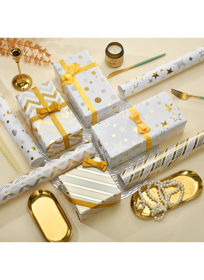 Zeemey 8 Sheets Gift Wrapping Paper With Accessories,Holiday Gift Wrapping Paper,Birthday Gift Box Gift Wrapping DIY, Gift Wrapping Paper for Birthday, Holiday, Wedding, Party,Kids Gift Wrapping (70cmX50cm)  - Image 1