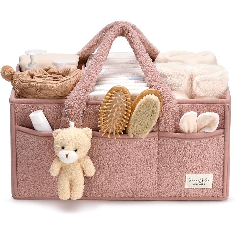 PeraBella Diaper Caddy Organizer for Changing Table, Storage Basket, Car Organizer, Nursery Organizer, Portable Storage - Image 1