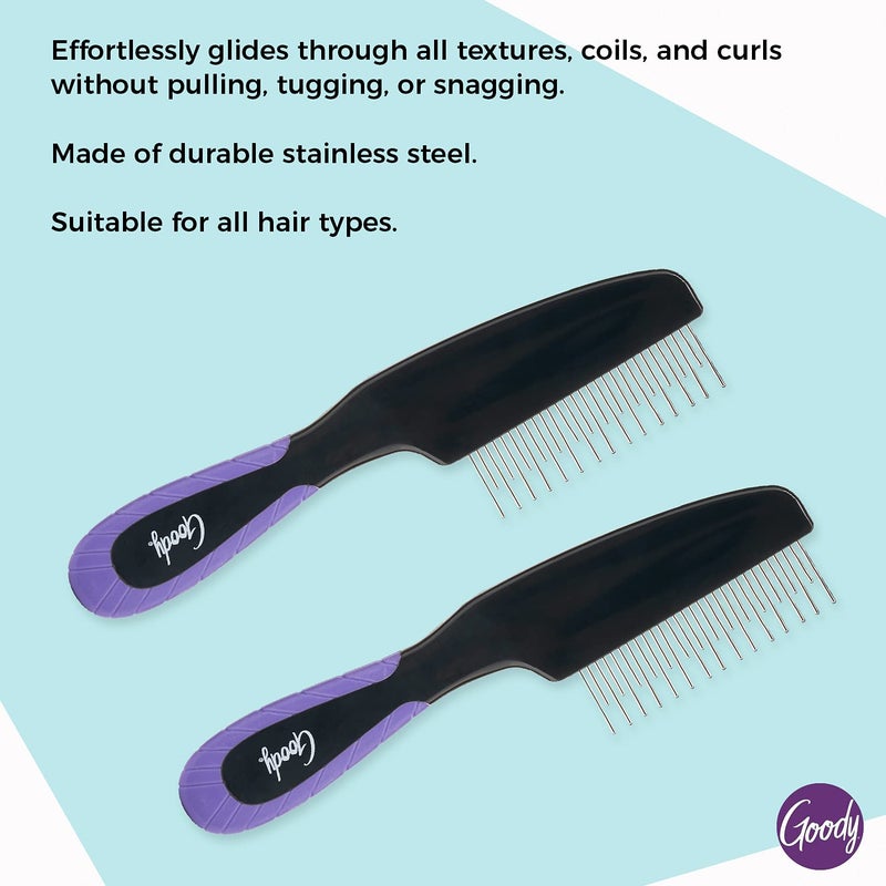 Goody Total Texture Rotating Detangler Brush  Glides Through All Textures Coils and Curls While Being Gentle on Scalp  Wet or Dry Hair  Hair Accessories for Women and Girls  NonSlip Grip - Image 3