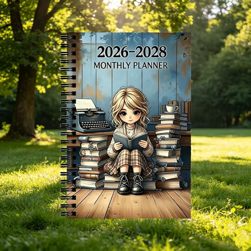 ورقة خطة التقويم غير المؤرخة لثلاث سنوات 2026-2028، يوميات شهرية مع علامات تبويب - Image 4