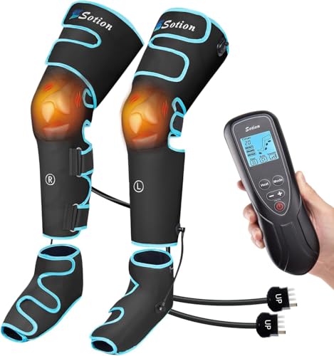 Sotion Leg Massager with Air Compression Heat Calf Foot Massager for Circulation and Pain Compression Boots with Video Wearing Guide Update Controller with 6 Modes 3 Heating Levels Gift for Mom - Image 2