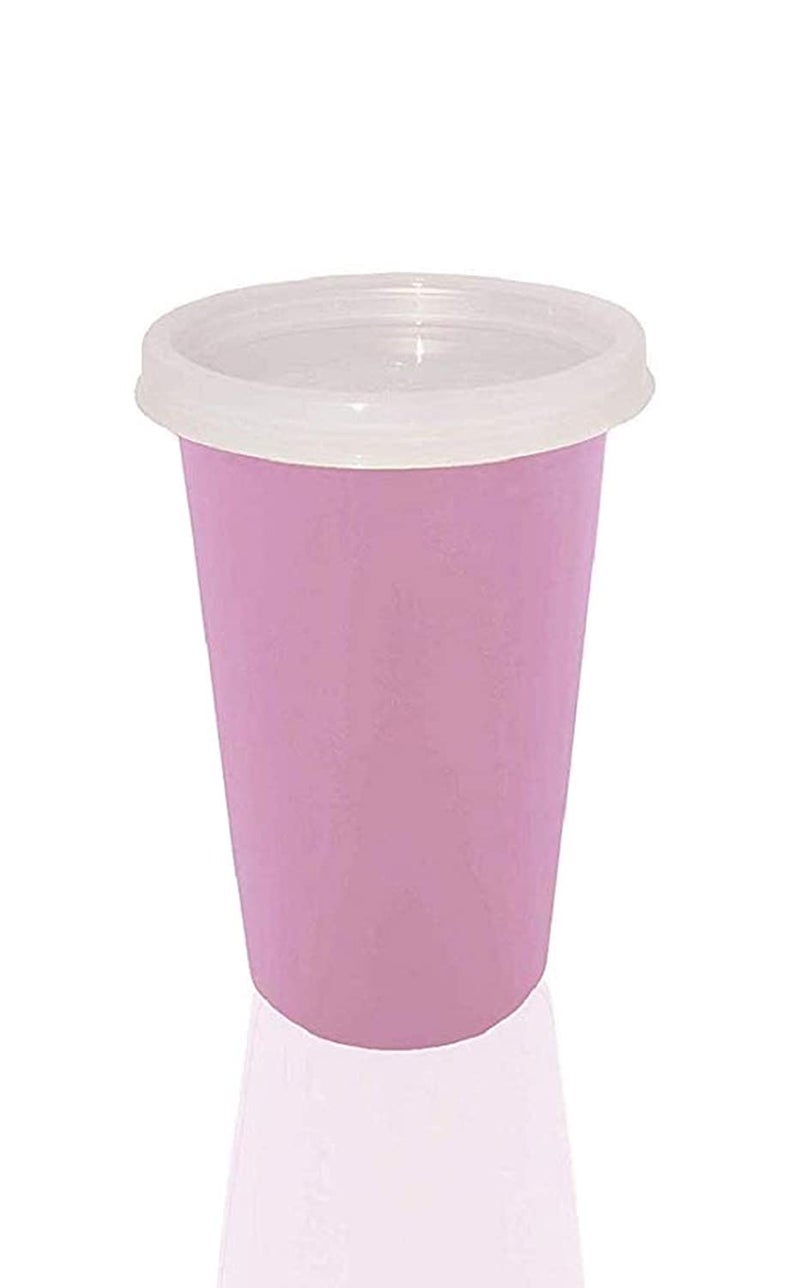 NOBILEA NOBILEA Character Licensed 100 Airtight with Leak Proof Food Grade Stainless Steel Tumbler with Straw Glass 370ml Pink - Image 4