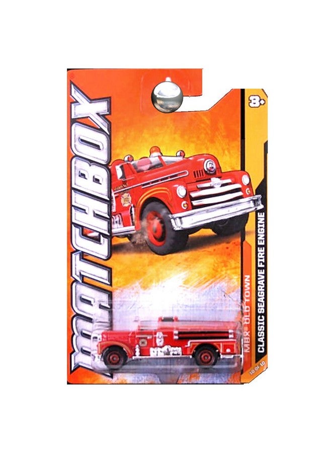 MATCHBOX 2012 Mbx Old Town Classic Seagrave Fire Engine Truck Red - Image 1