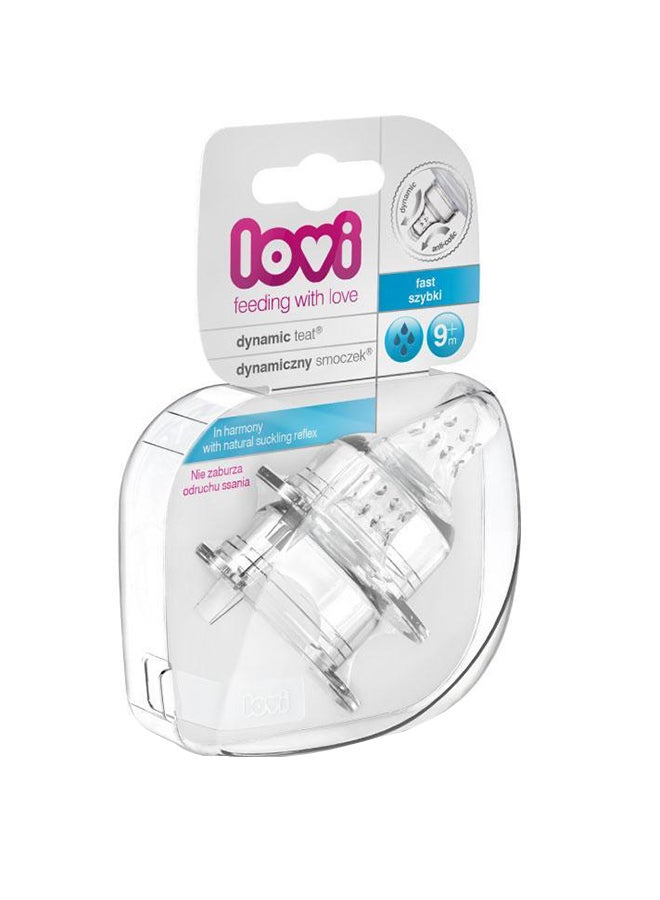 lovi 2 Pieces Dynamic Teat - Super Vent 9M With Fast 