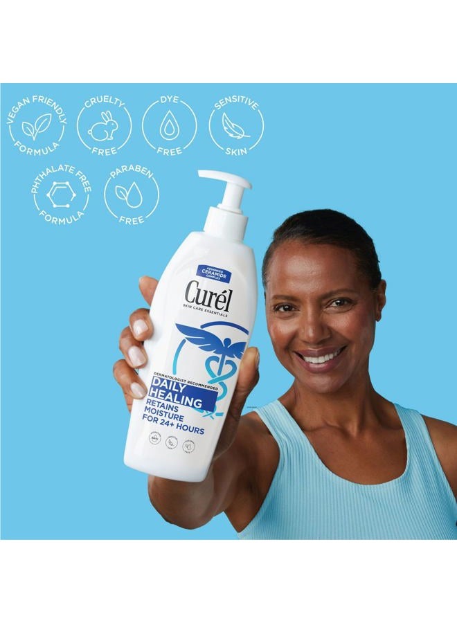 Curel Daily Healing Body Lotion for Dry Skin, Hydrating Body Lotion with Advanced Ceramides Complex, Dermatologist Recommended, 13 Oz, Pack of 3 - Image 4