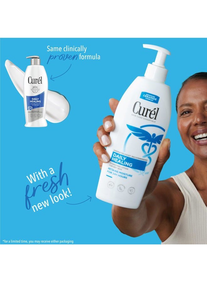 Curel Daily Healing Body Lotion for Dry Skin, Hydrating Body Lotion with Advanced Ceramides Complex, Dermatologist Recommended, 13 Oz, Pack of 3 - Image 2