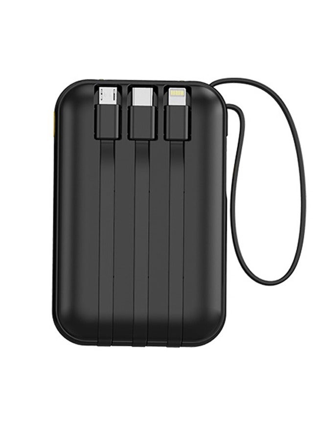 10000mAh, 120W super fast charging, DX467 mini full screen fast charging power bank, Type-C, built-in fast charging four-wire black  - Image 2