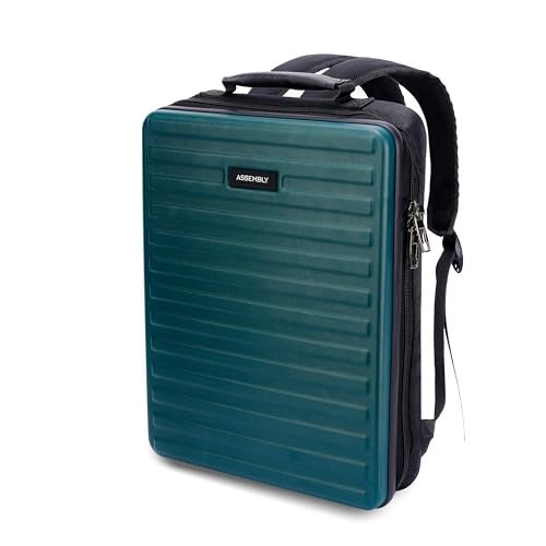 THE ASSEMBLY Assembly Edge Hardshell Laptop Backpack, Polycarbonate Hard Casing with 15.6" Laptop Compartment, Office Bag Breathable Back Panel Green - Image 1