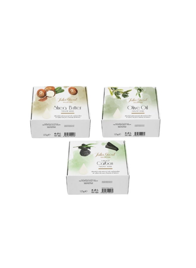 Natural Soap Bar Set (3 Pieces) - 125 g
