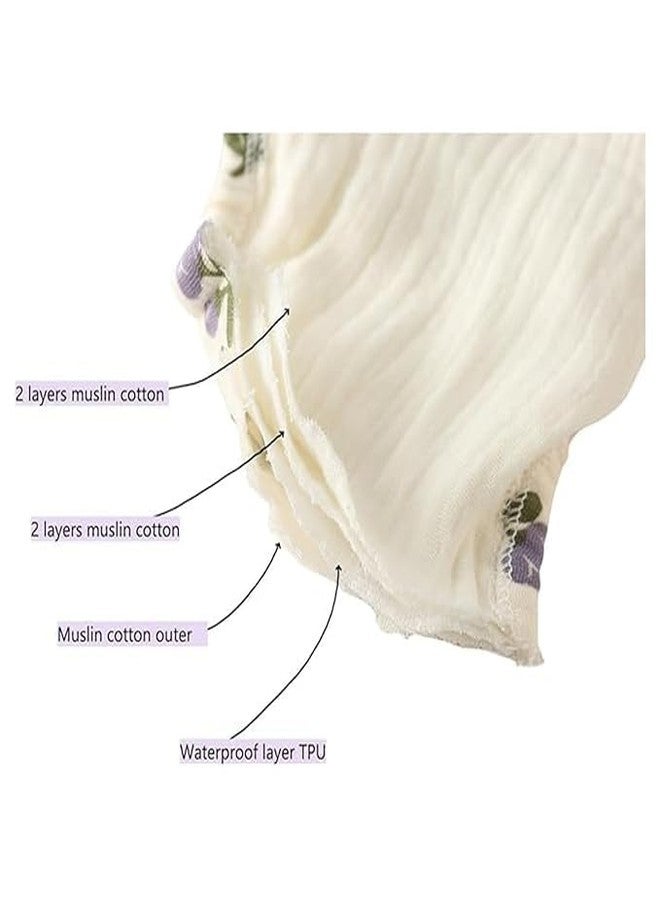 ASJAR Infant Muslin Cotton Cloth Diaper | Lightweight & Breathable Reusable Baby Diaper | Pack of 2 | Size : S | Multicolor | - Image 3