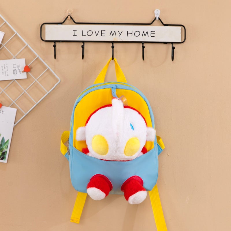 Cute Cartoon Bear Backpack for Kids 1-5 Years Ultraman Sky Blue