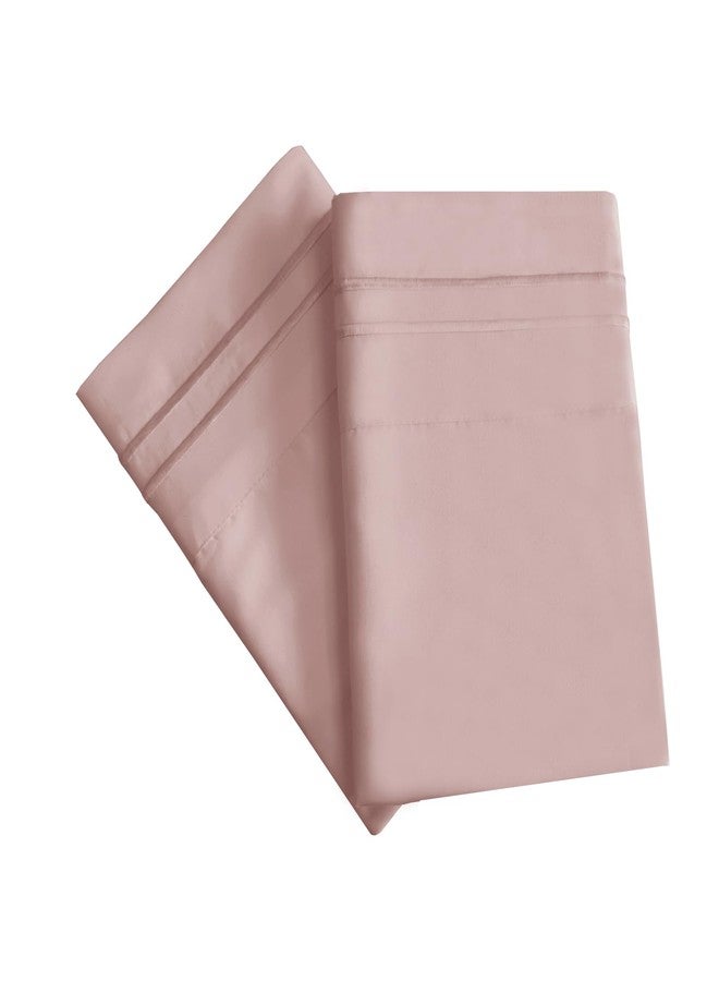 Mejoroom Hotel Luxury Queen Pillowcases - Microfiber 20x30 inches Pillow Cases Set of 2 - Soft, Cozy and Breathable Pillow Covers with Envelope Closure(2Piece, Queen/Standard, Dusty Pink) - Image 5