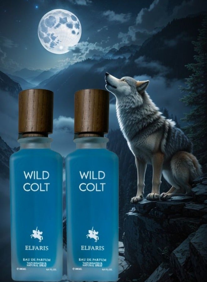 FARIS 2 Pieces Wild Colt Perfume 200ml EDP - Image 1