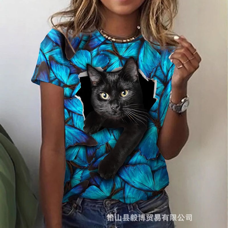 Summer T-Shirt New Fashion Cute Fox 3D Animal Print Men'S Casual Sports Short Sleeve Shirt - Image 5