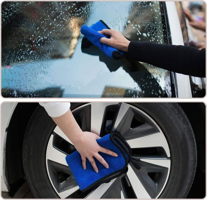 Outlay Home 800 GSM Thick Lint & Streak-Free Multipurpose Cloths - Automotive Microfibre Towels for Car Bike Cleaning Polishing Washing & Detailing - 40x40-6 Pieces - Image 4