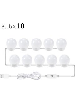 TIGER LED Vanity Mirror Lights Kit for Makeup and Grooming – 10 LED Bulbs, Adjustable Brightness, USB Powered, Stick-On Installation, Soft Natural White Light, Ideal for Dressing Table, Bathroom, Beauty Room, Portable Mirror Lighting Solution  - Image 5