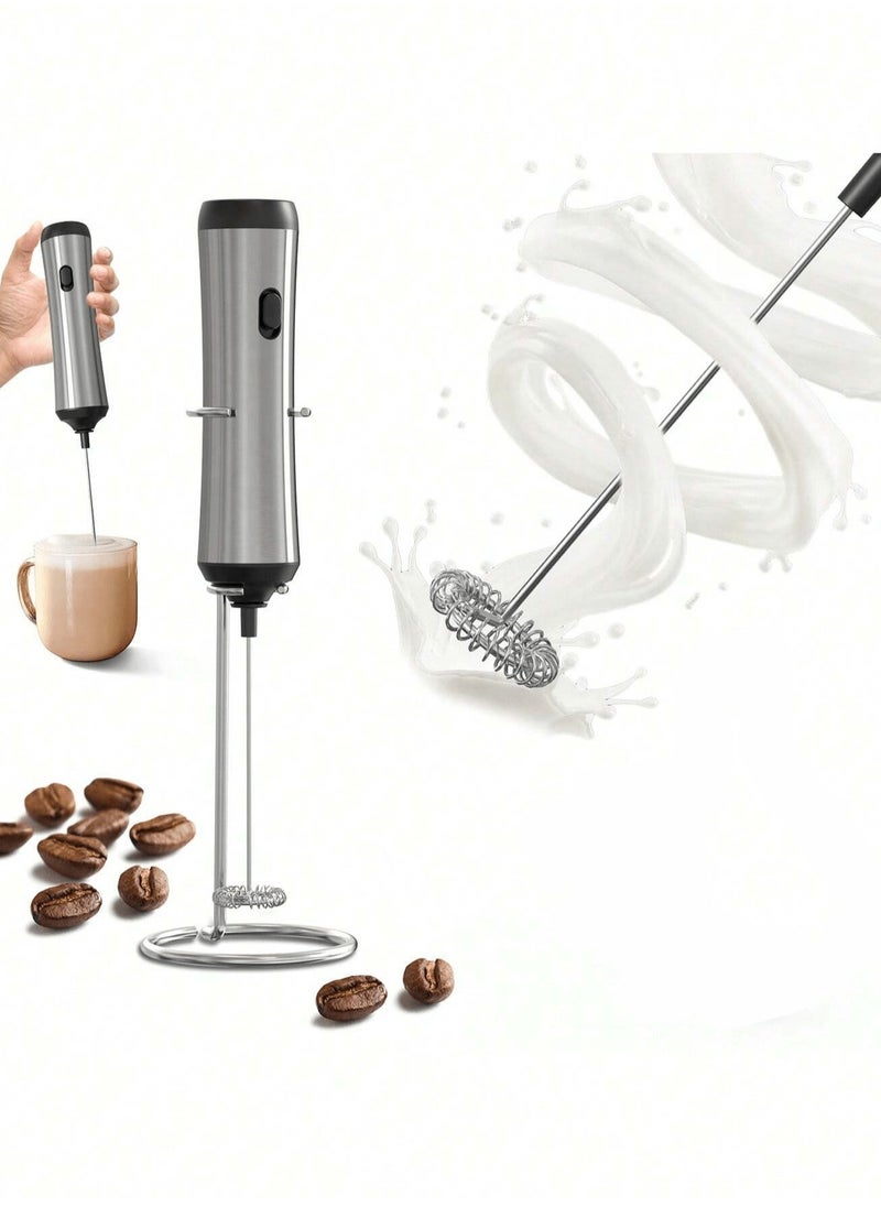 Generic Milk Frother Coffee Blender Strong and Fast Foaming High-quality Stainless Steel Blender Portable Milk Frother for Family Restaurants Schools Hotels Travel  - Image 1