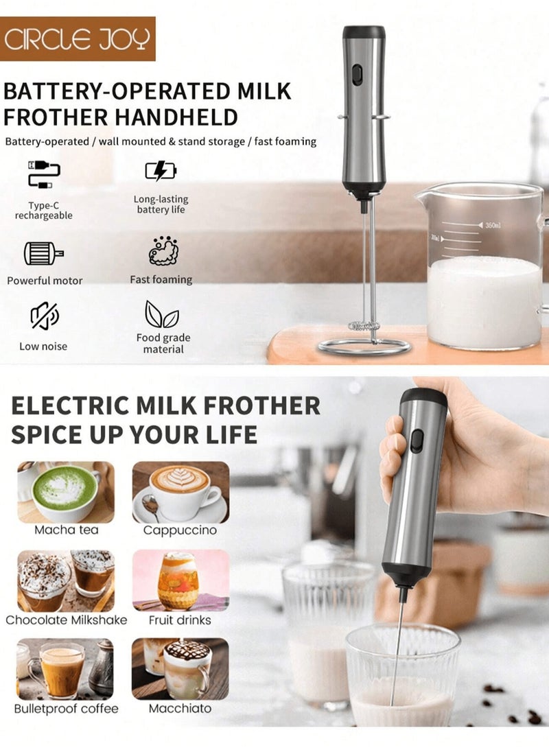 Generic Milk Frother Coffee Blender Strong and Fast Foaming High-quality Stainless Steel Blender Portable Milk Frother for Family Restaurants Schools Hotels Travel  - Image 2