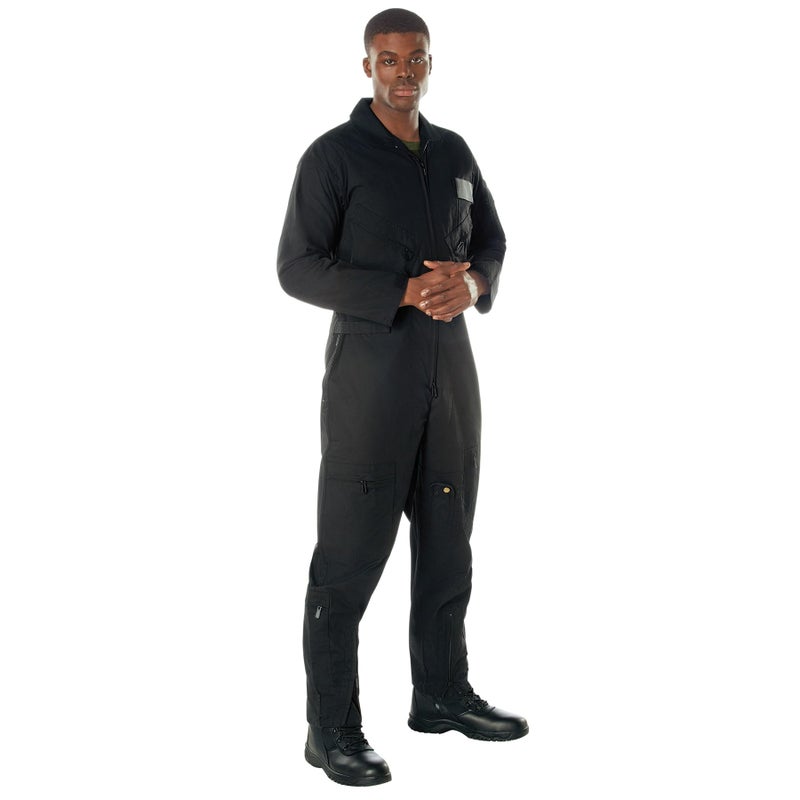 Rothco Flightsuit – Mens Pilot Coveralls – Costume Cosplay Jumpsuit, Black - S - Image 3