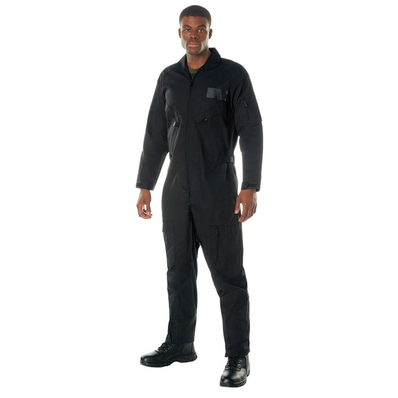 Rothco Flightsuit – Mens Pilot Coveralls – Costume Cosplay Jumpsuit, Black - S - Image 2