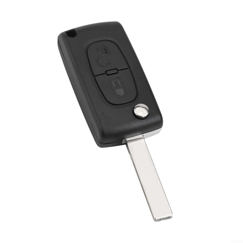 Black Plastic Car Key Case Cover For 207 307 308 3008 5008 807 C2 C3 C4 With Pin Removal Tool - Image 2
