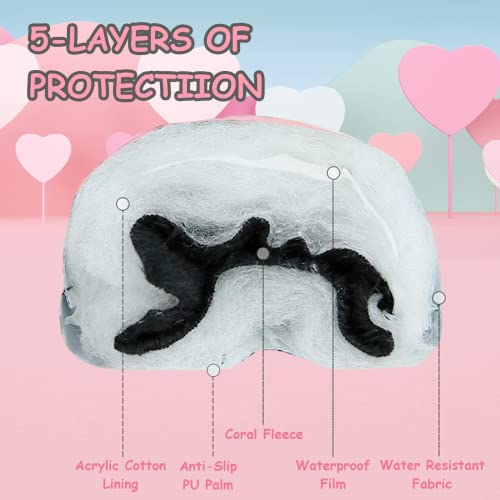 EVBEA Toddler Women Mens Snow Gloves Kids Waterproof Winter Warm Thermal Ski Snowboard Ladies Glove,PK L - Image 3