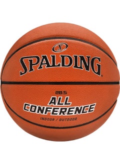SPALDING All Conference High-Quality Indoor Basketball Orange and Black 28.5 Inch 76902  - Image 1