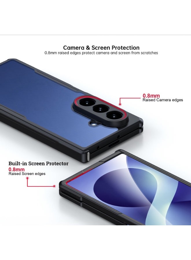 إكسوند حافظة حماية متوافقة مع for Samsung Galaxy Z Fold 8 Ultra، مزودة بواقي شاشة مدمج مع حماية للمفصل، بتصميم حماية مرتفع للكاميرا، وغطاء خلفي بهيكل هجين من TPU وPC - Image 2