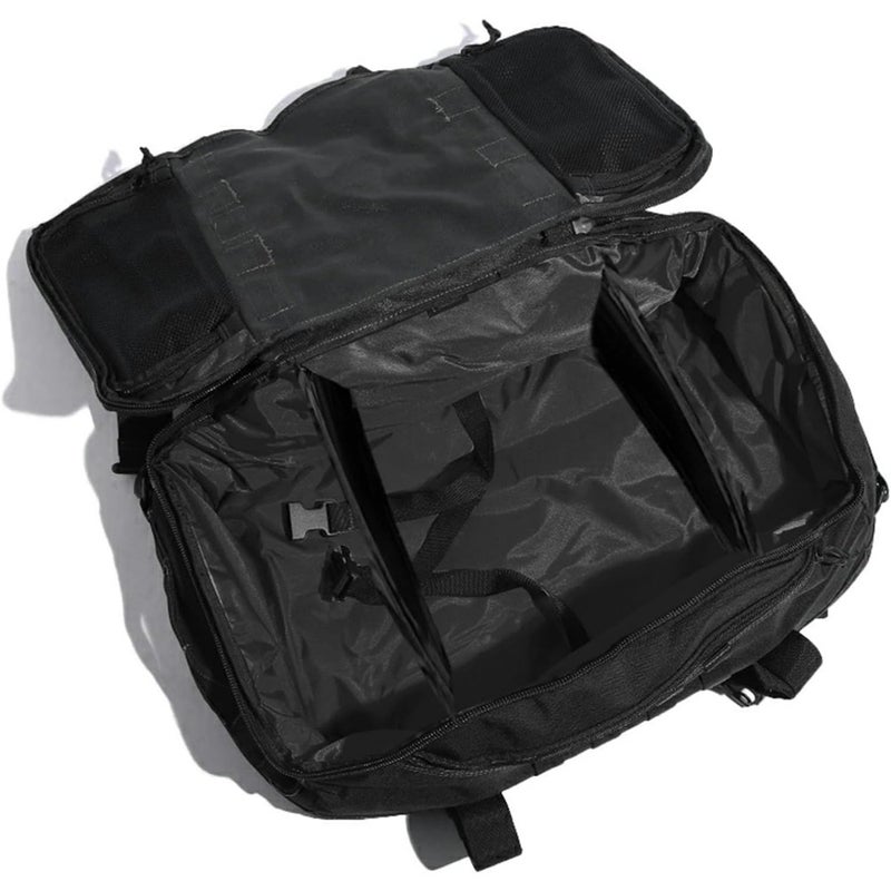 Gym Bag Duffle Backpack - Travel Weekender Bag for Men Women, Workout Bag for Military Sports Overnight Basketball Tactical Football, Waterproof Tear Resistant Nylon Black - Image 3