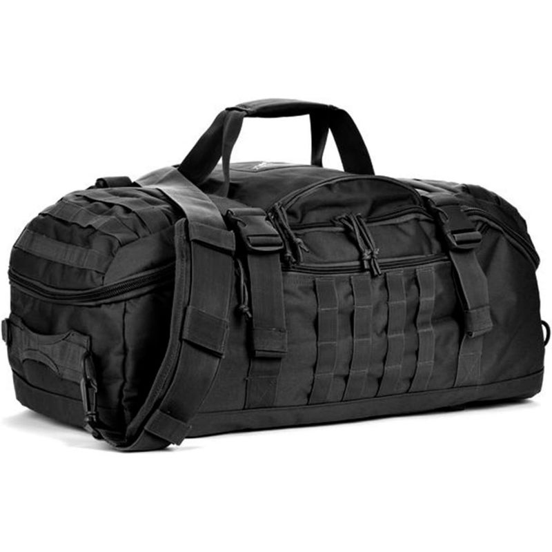 Gym Bag Duffle Backpack - Travel Weekender Bag for Men Women, Workout Bag for Military Sports Overnight Basketball Tactical Football, Waterproof Tear Resistant Nylon Black - Image 1