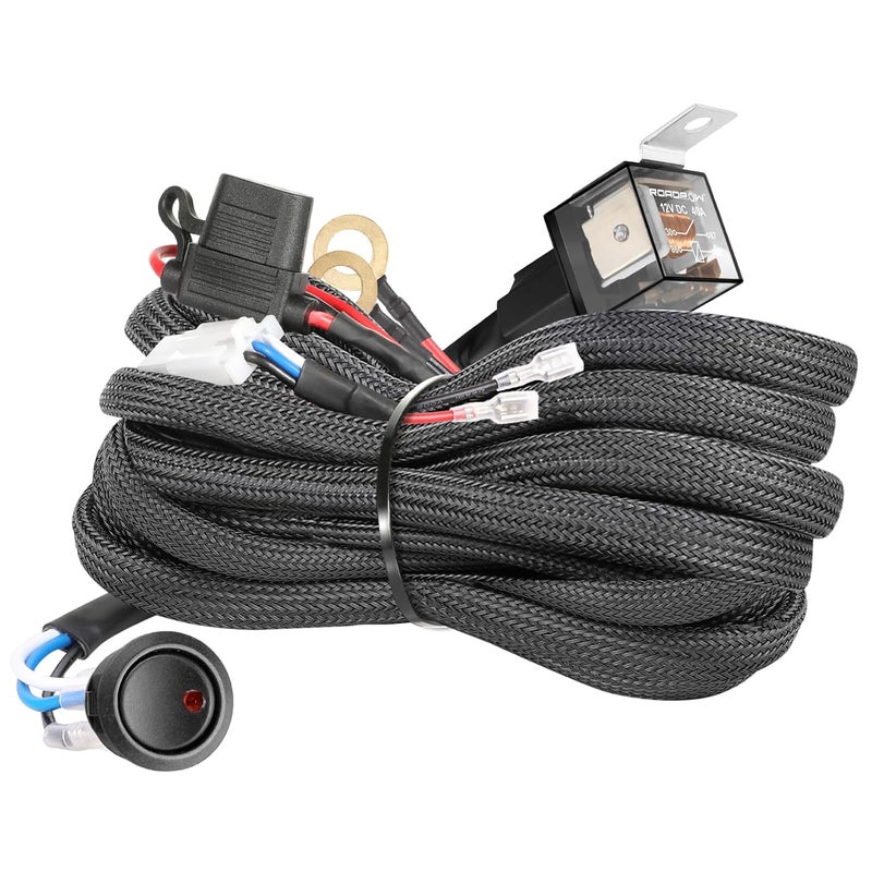 OFFROADTOWN Heavy Duty 1 Lead Wiring Harness Kit for LED Work Light Bar - Image 1