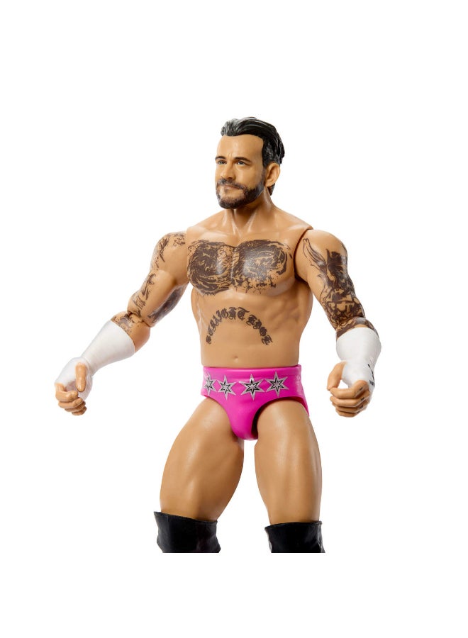 WWE Mattel WWE CM Punk Action Figure, Main Event Series #164, 6-inch Collectible Superstar with 14 Articulation Points & Life-Like Look ​​​ - Image 3