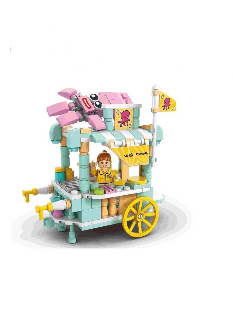 Loquat 179-Piece Mini Street Food Stall Building Block Toy - Image 1