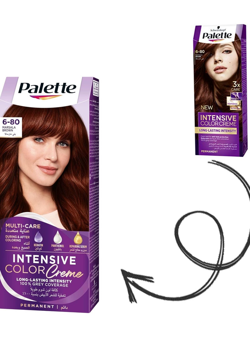 Palette - Palette Intensive Color Cream 6 - 80 Marsala Brown 110 ml - Image 1