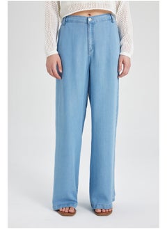 Woman Wide Leg Denim Trousers