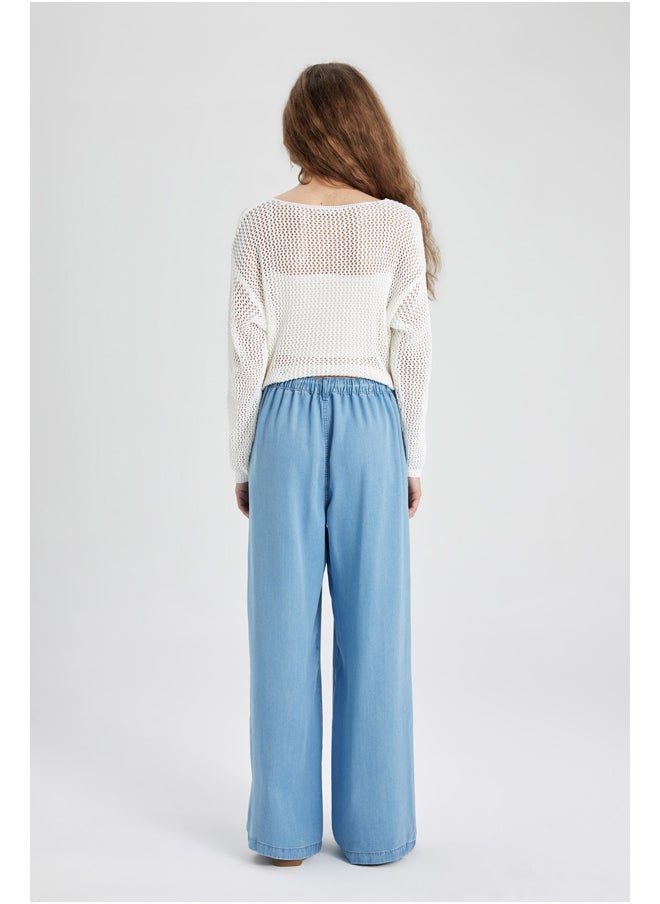 DeFacto - Woman Wide Leg Denim Trousers - Image 1