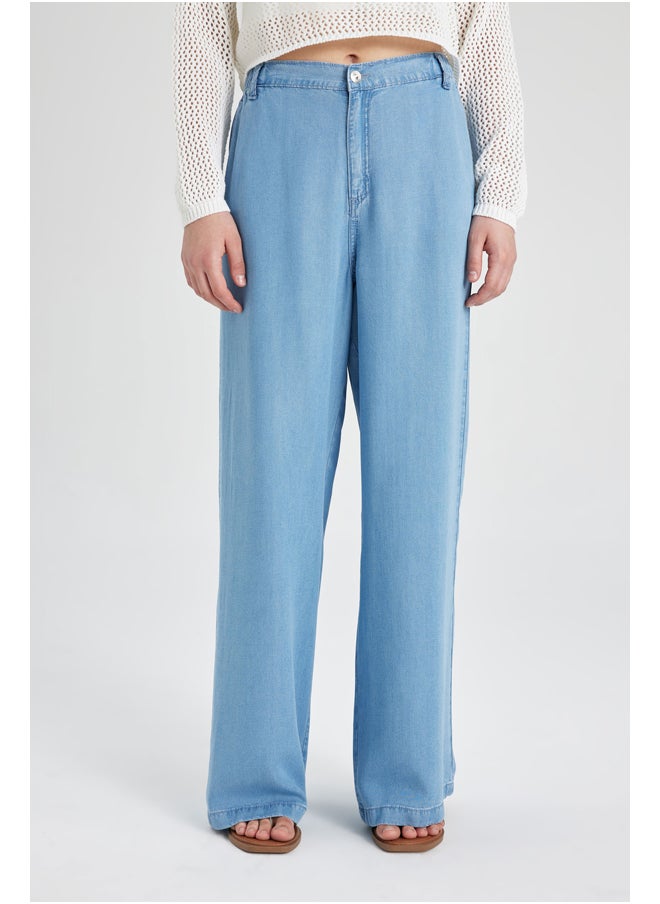DeFacto - Woman Wide Leg Denim Trousers - Image 1