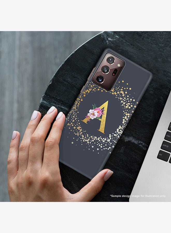 Stylizedd Monogram Slim Cover for Samsung Galaxy Note 20 Ultra Case Custom Initials Letter Floral Pattern Snap Series Mobile Cover Matte Alphabet  - Y (Grey) - Image 2