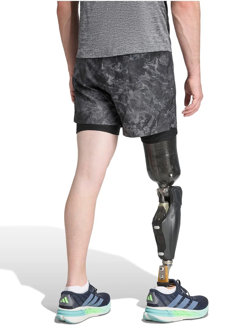 اديداس 2In1 Own The Run Spray Dye Shorts